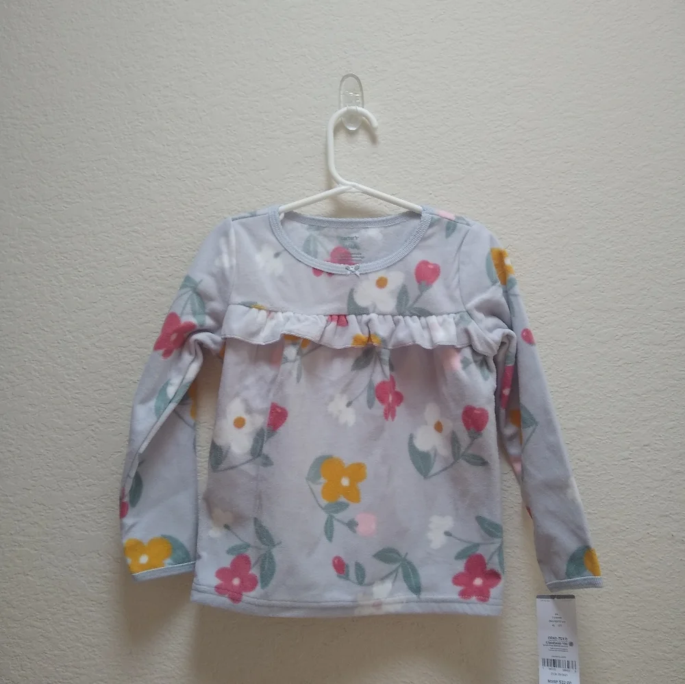 Carter's 2 Piece Fleece Floral PJs Set 4t